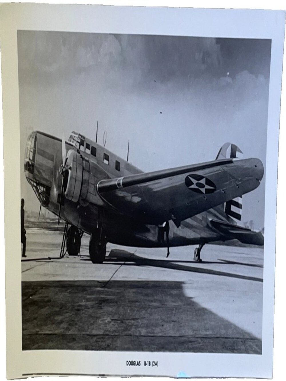 Douglas B-18 Bolo Bomber Plane Vintage Photo WW2 USAAC Military Aviation 4x6 BW - Picture 1 of 7